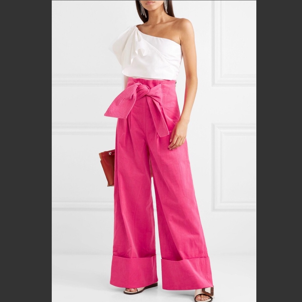 🆕NWT Paper London Twin Trousers hot pink corduroy - Picture 1 of 8